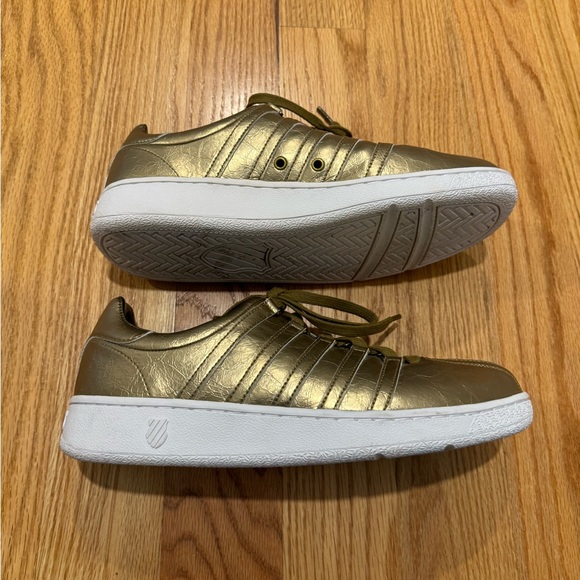 K-Swiss Men’s Gold Leather Lifestyle Shoes Size 11 - Picture 6 of 11